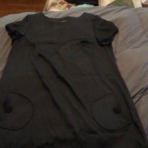 AGB dress black shift. Cute black button detail.